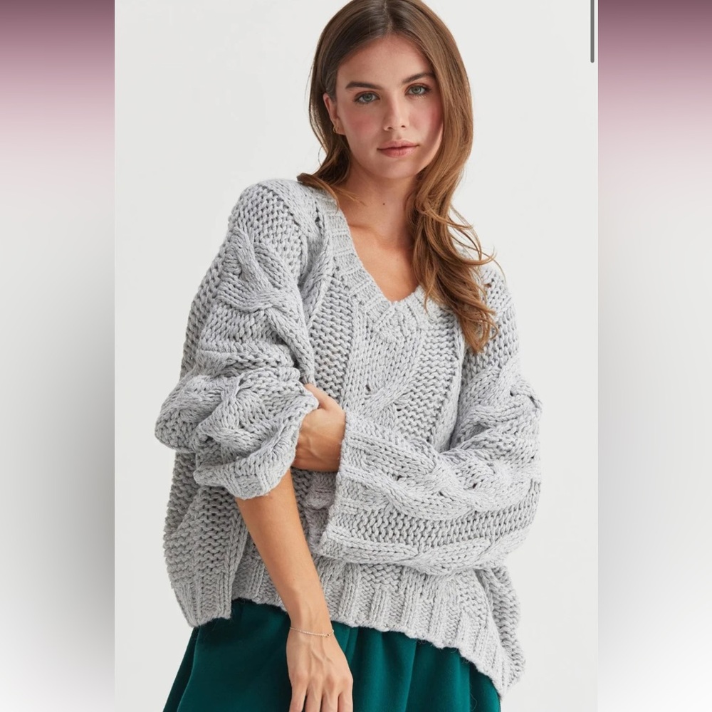 Altar'd State Elsie Cable Sweater